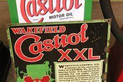 Early Castrol Wakefield XXL Tin Advertising Sign