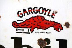 Early GargoyleMobiloil Vacuum Oil Company Enamel Sign 