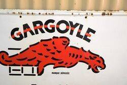 Early Gargoyle Mobiloil Vacuum Oil Company Enamel Sign 