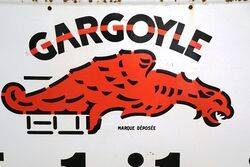 Early Gargoyle Mobiloil Vacuum Oil Company Enamel Sign 