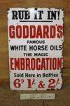 Early Goddards Horse Oil Advertising  Enamel Sign