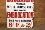 Early Goddards Horse Oil Advertising  Enamel Sign