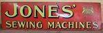 Early Jones Sewing Machine Adv Enamel Sign 