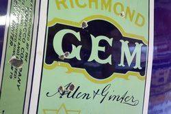 Early Pictorial  Richmond Gem Enamel Sign 