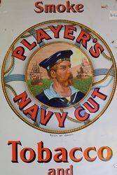 Early Players Navy Cut Pictorial Enamel Sign 