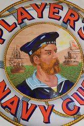 Early Players Navy Cut Pictorial Enamel Sign 