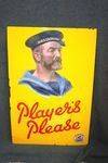 Early Players Please Yellow Ground Enamel Sign