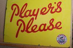 Early Players Please Yellow Ground Enamel Sign