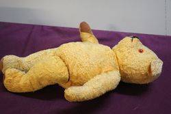 Early Plush Bear Jointed Body With Growler  