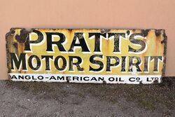 Early Pratts Motor Spirit Enamel Sign 