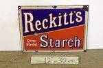 Early Reckitts Starch Enamel Advertising Sign