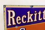 Early Reckitts Starch Enamel Advertising Sign