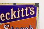 Early Reckitts Starch Enamel Advertising Sign