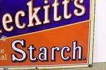 Early Reckitts Starch Enamel Advertising Sign