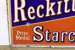 Early Reckitts Starch Enamel Advertising Sign
