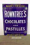 Early Rowntrees Chocolates + Pastilles Enamel Sign