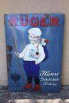 Early Ruger Pictorial Enamel Advertising Sign 