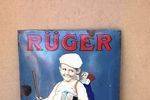 Early Ruger Pictorial Enamel Advertising Sign 