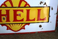 Early Shell Pioneer Garage Enamel Advertising Sign  