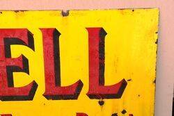 Early Shell Shortens Every Road Enamel Sign