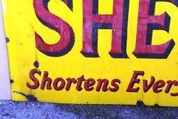 Early Shell Shortens Every Road Enamel Sign