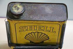 Early Shell Tin With Basket Carrier