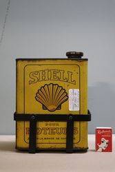 Early Shell Tin With Basket Carrier