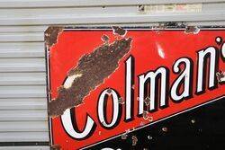 Early Vintage Colmanand39s Starch Enamel Advertising Sign 