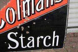 Early Vintage Colmanand39s Starch Enamel Advertising Sign 