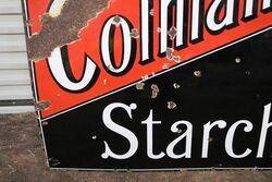Early Vintage Colmanand39s Starch Enamel Advertising Sign 