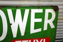 Early Vintage POWER Ethyl Motor Spirit Enamel Sign 