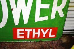 Early Vintage POWER Ethyl Motor Spirit Enamel Sign 