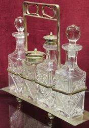 Edwardian 4Bottle Cruet c1900