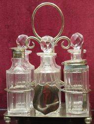 Edwardian 6Bottle SilverPlated Cruet