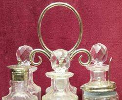 Edwardian 6Bottle SilverPlated Cruet