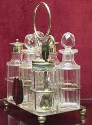 Edwardian 6Bottle SilverPlated Cruet