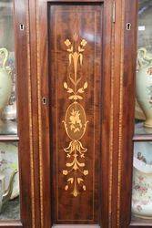 Edwardian Inlaid 2 Door Mahogany Display Cabinet 