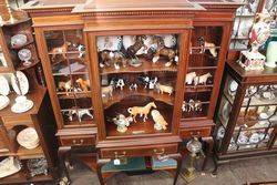 Edwardian Inlayed Breakfront  Display Cabinet  Dated 1904