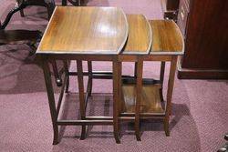 Edwardian Mahogany Nest of 3 Tables 