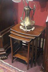 Edwardian Mahogany Nest of 3 Tables 