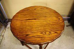 Edwardian Oak Barley Twist Occasional Table