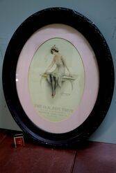 Edwardian Oval Framed Masons OK Sauce Pictorial Ad