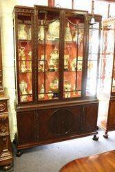 Edwardian Pair of Mahogany Display Cabinets