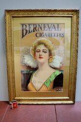 Edwardian Pictorial Advertisement for Berneval Cigarettes 