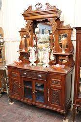 Edwardian Walnut Mirror Back Sideboard