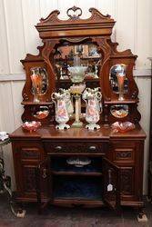 Edwardian Walnut Mirror Back Sideboard