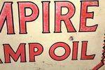 Empire Lamp Oil Double Sided Enamel Sign 