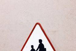 Enamel Children Crossing Sign