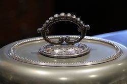 English Bead Edge Dish C1890 EPNS Silver 