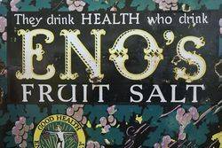 Enoand39s Fruit Salt Pictorial Enamel Advertising Sign 